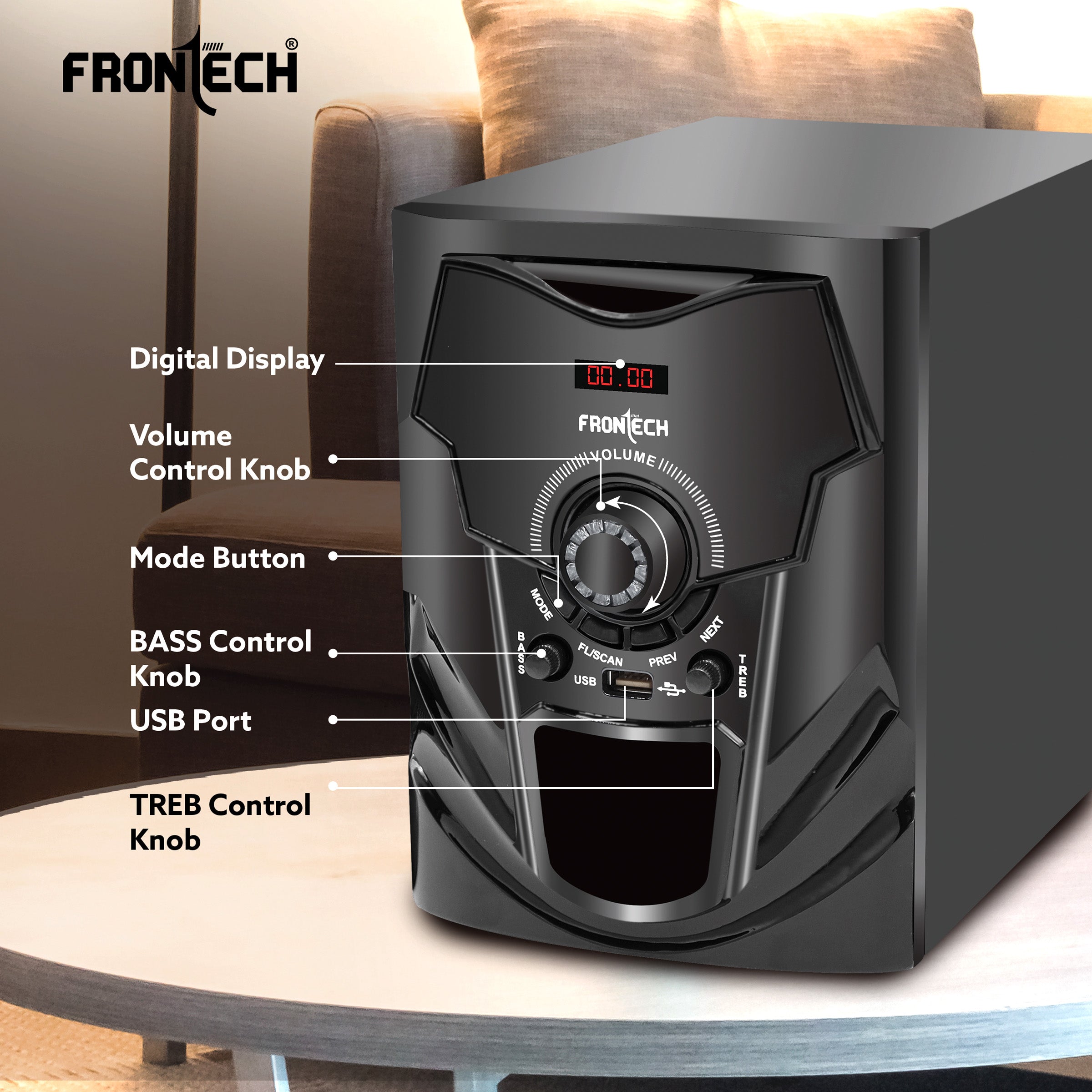 Frontech 2.1 Channel Speaker System (3955) Frontech 2.1 Channel Speaker System (3955)
